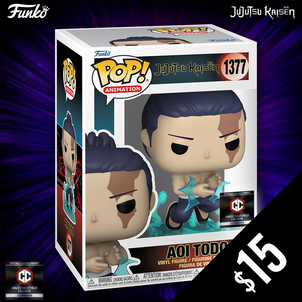 Funko Pop! Chalice Exclusive: Jujutsu Kaise: Aoi Todo #1377 (Non-Chase)