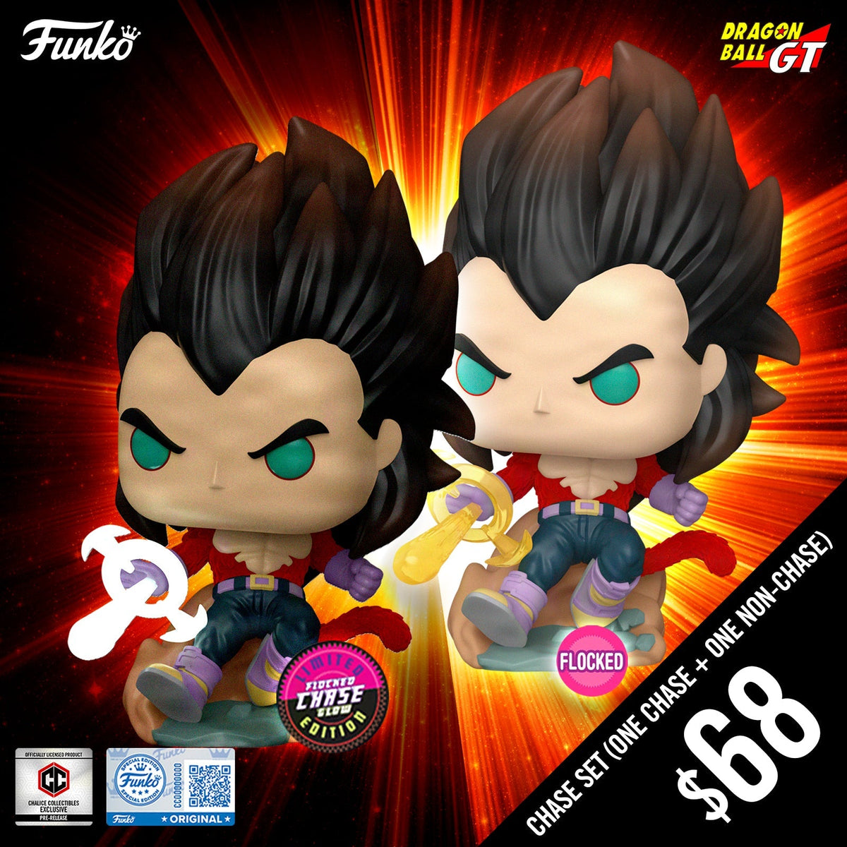 Pre-Order: Funko Pop! Chalice Exclusive: DBGT S2: SS4 Vegeta #2078 (Chase plus Non-Chase) (PR)
