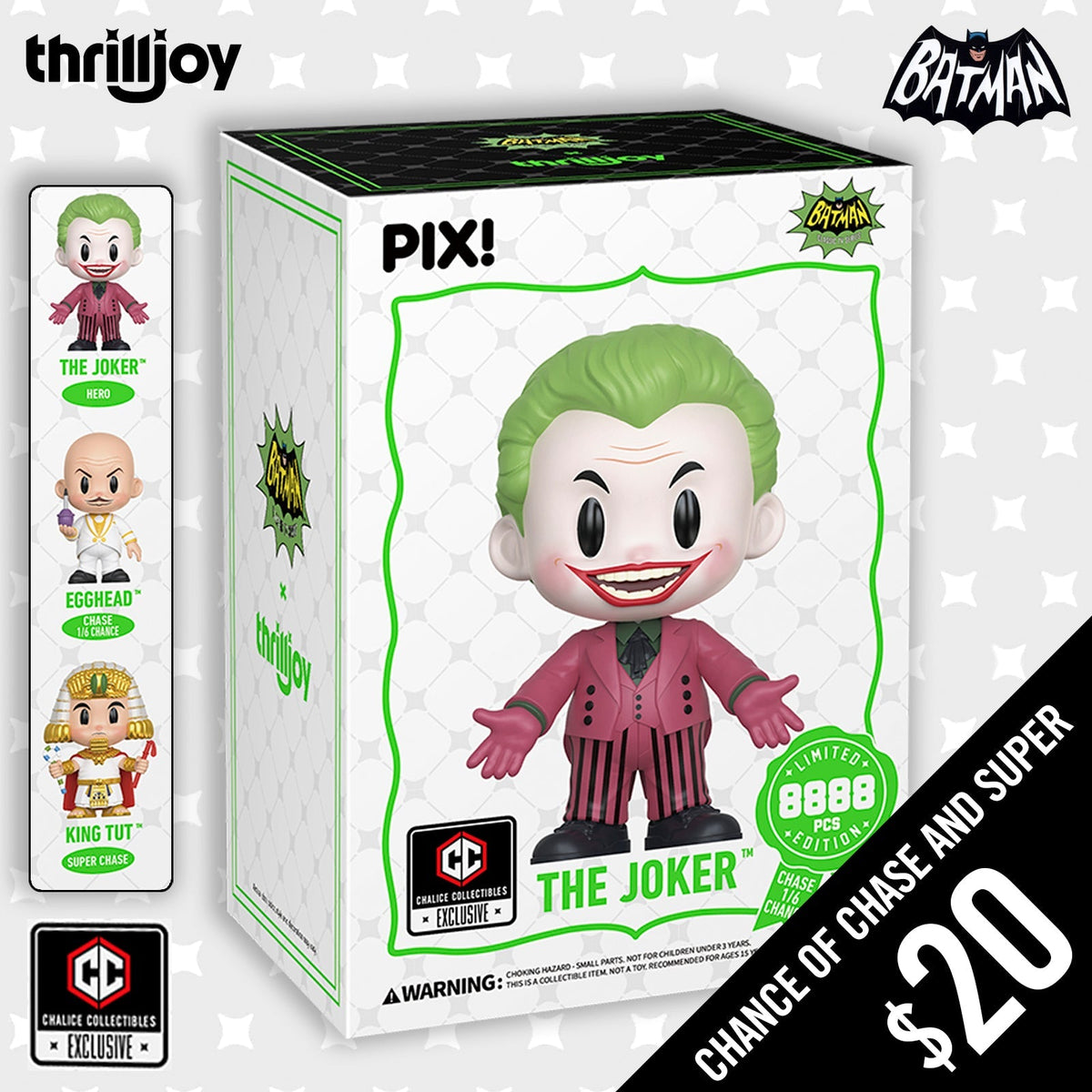 Thrilljoy PIX: Chalice Exclusive: Batman Classic TV: The Joker (LE 8888)