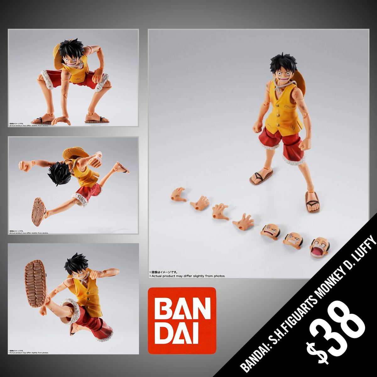 Pre-Order - Bandai: One Piece S.H.Figuarts Monkey D. Luffy (Summit War of Marineford) Action Figure