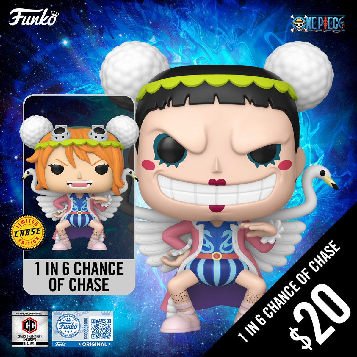 Pre-Order: Funko Pop! Chalice Exclusive: One Piece S14: Bon Clay #2235 (1 in 6 chance of Chase) (PR)