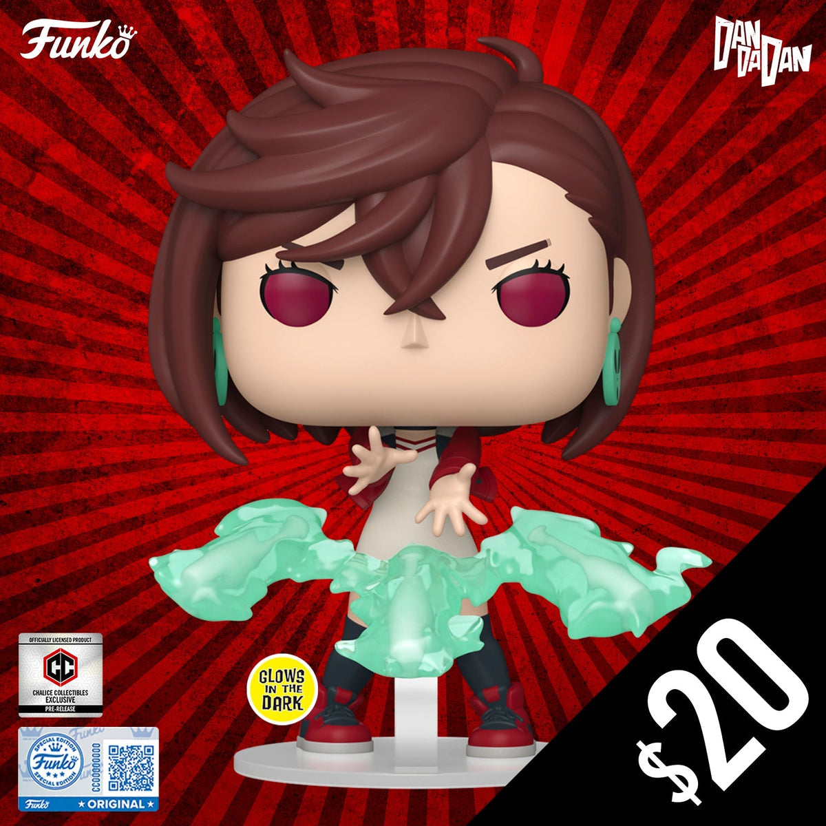 Pre-Order: Funko Pop! Chalice Exclusive: Dandadan: Momo (GITD) #2153 (PR)