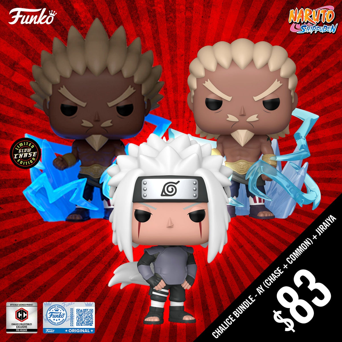 Pre-Order: Funko Pop! Naruto Shippuden S15: Chalice Exclusive Bundle (3 Pops) (PR)