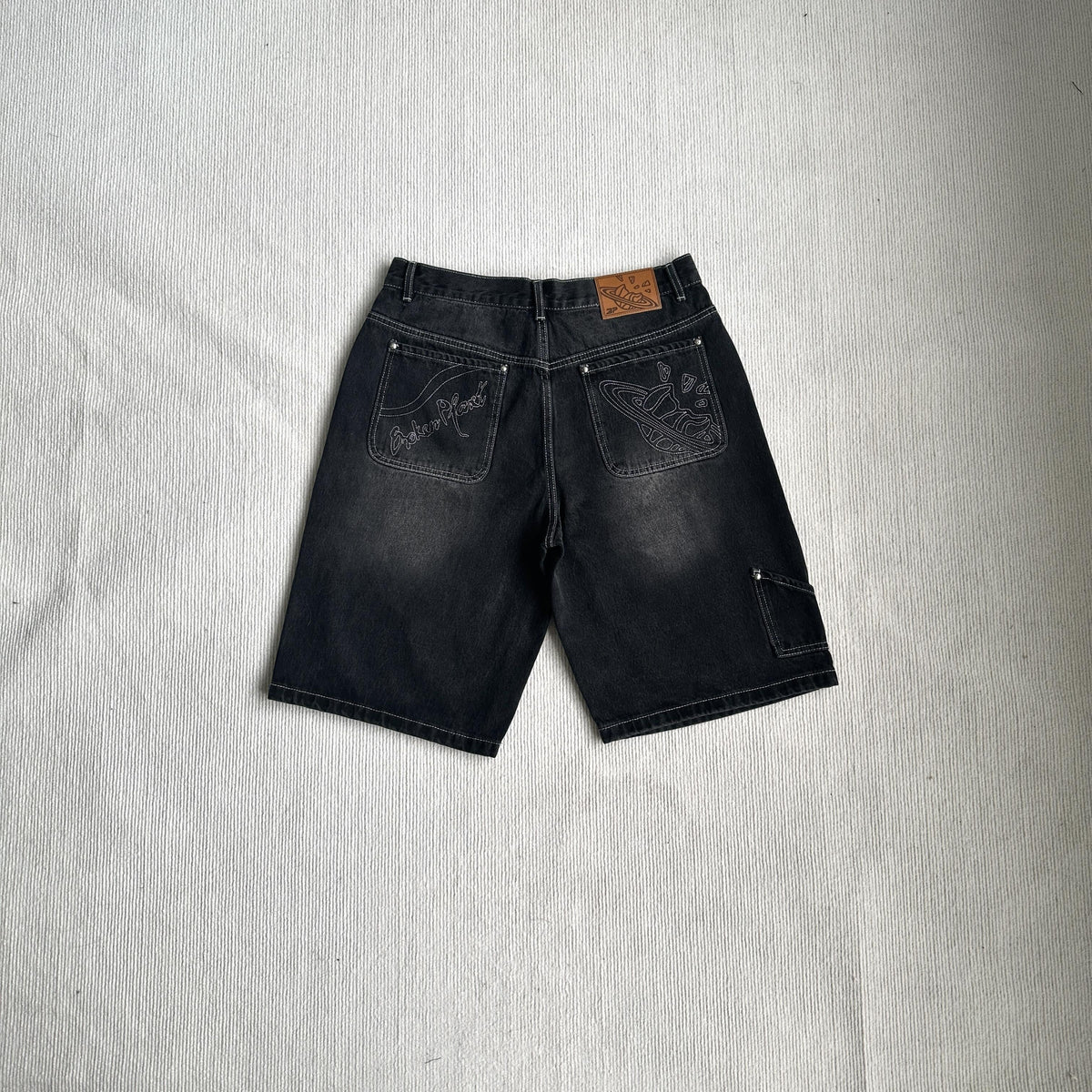 Broken P Denim Jeans Shorts