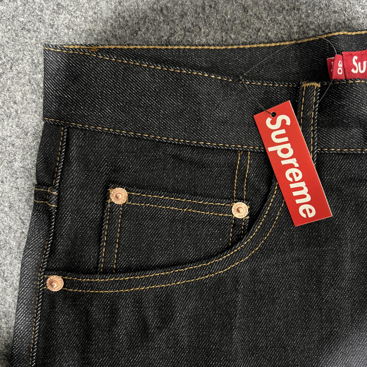 Supreme Baggy Jeans Black Copper Wire