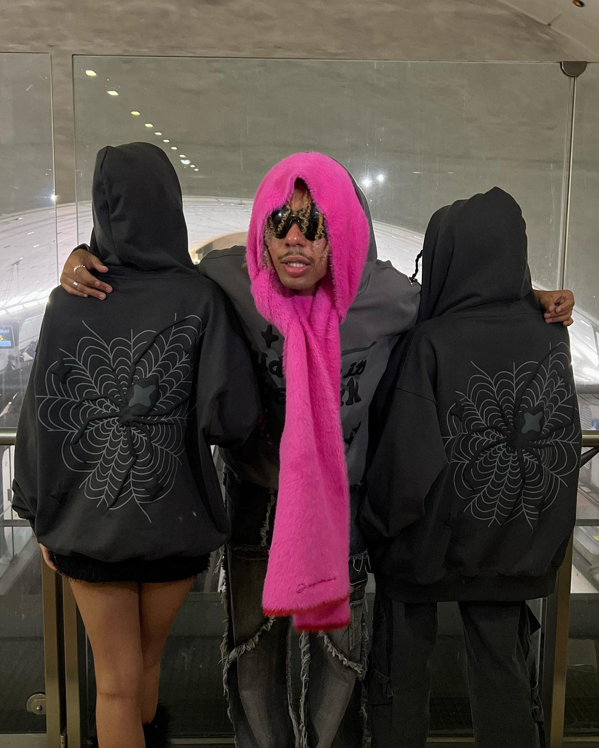 Broken P Spider Zip Up Hoodie