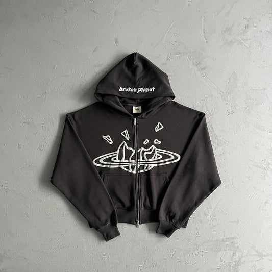 Broken P Double Zip Up Hoodie