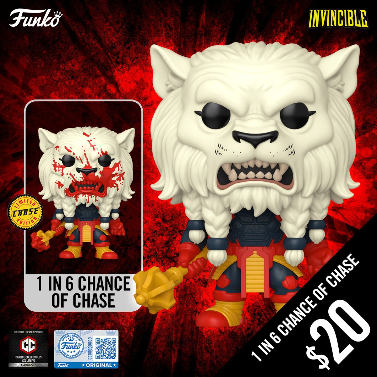 Funko Pop! Chalice Exclusive: Invincible - Battle Beast #54 (1 in 6 chance of Chase)