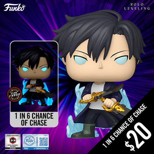 Pre-Order: Funko Pop! Chalice Exclusive: Solo Leveling S2: Jinwoo (Aura) #2496 (1 in 6 chance of Chase) (PR)