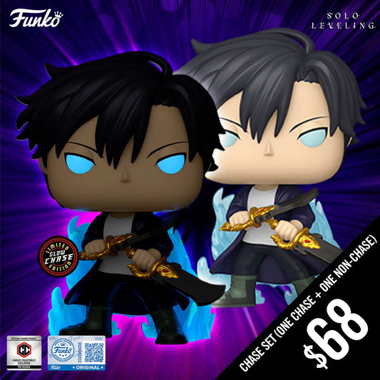 Pre-Order: Funko Pop! Chalice Exclusive: Solo Leveling S2: Jinwoo (Aura) #2496 (Chase plus Non-Chase) (PR)
