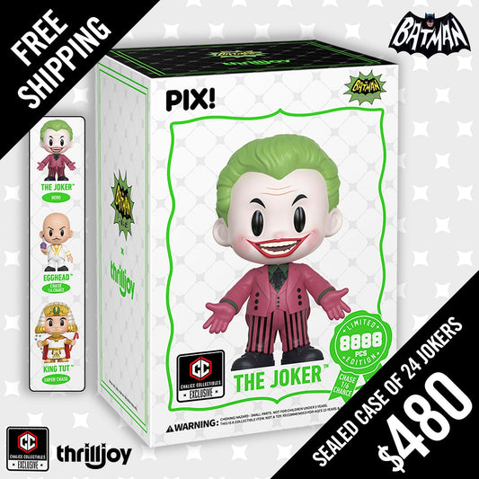Thrilljoy PIX: Chalice Exclusive: Batman Classic TV: The Joker (LE 8888) FULL SEALED CASE of 24 (FREE SHIPPING)
