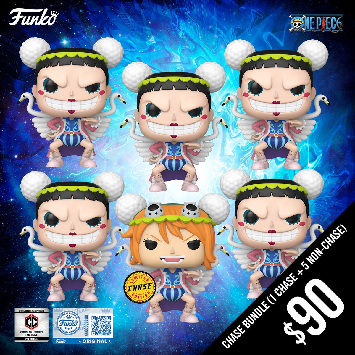 Pre-Order: Funko Pop! Chalice Exclusive: One Piece S14: Bon Clay #2235 (6-Pop Guaranteed Chase Bundle) (PR)
