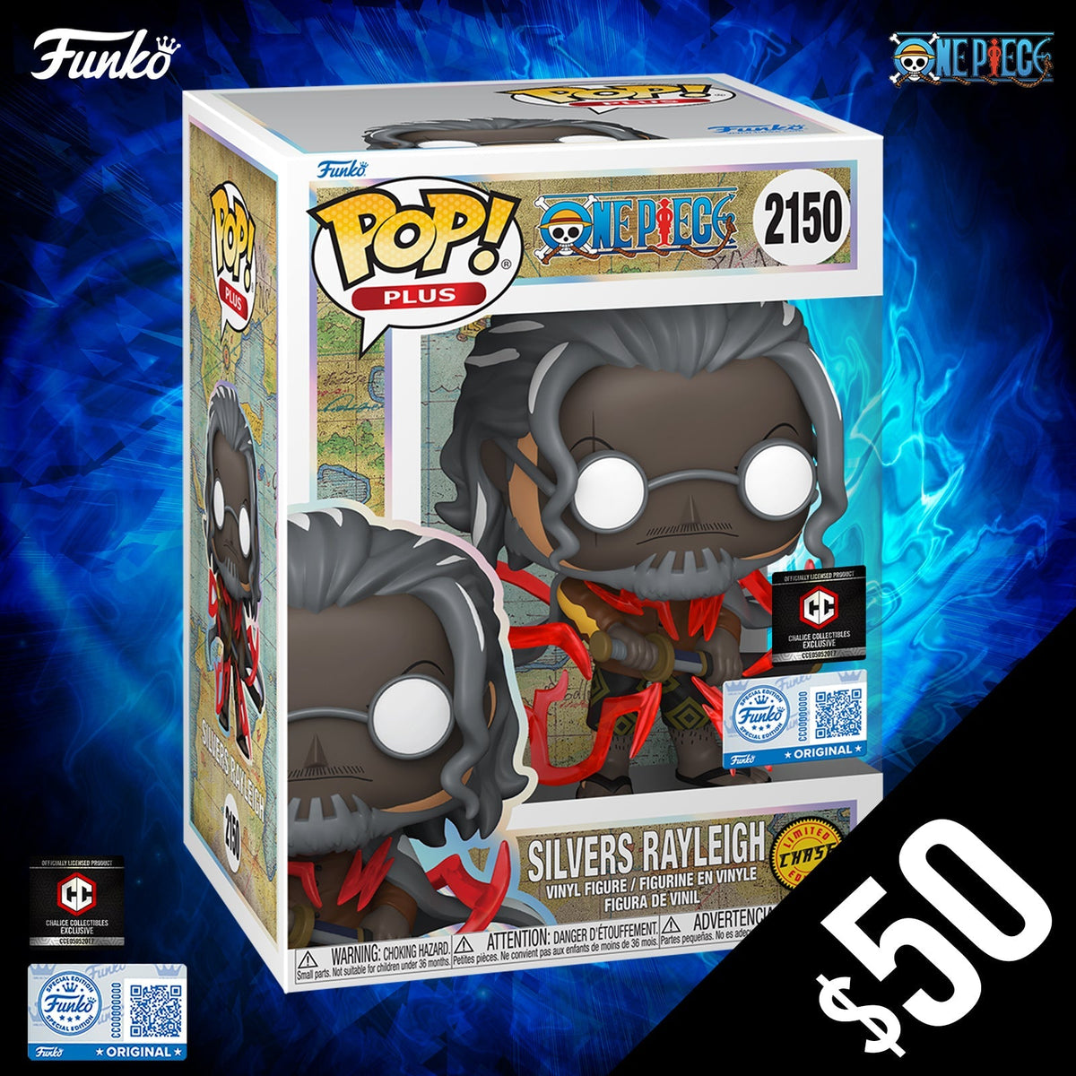 Funko Pop! Chalice Exclusive: One Piece S12: Silvers Rayleigh  #2150 (CHASE)
