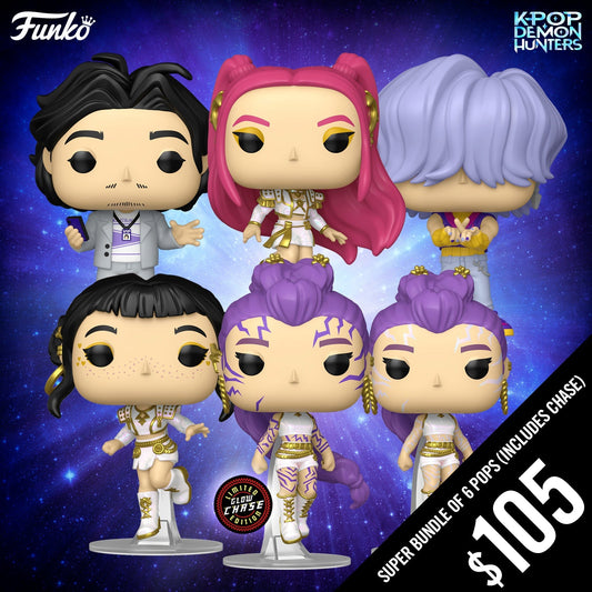 Pre-Order: Funko Pop! KPop Demon Hunter S2: Super Bundle of 6 pops (Includes Chase)